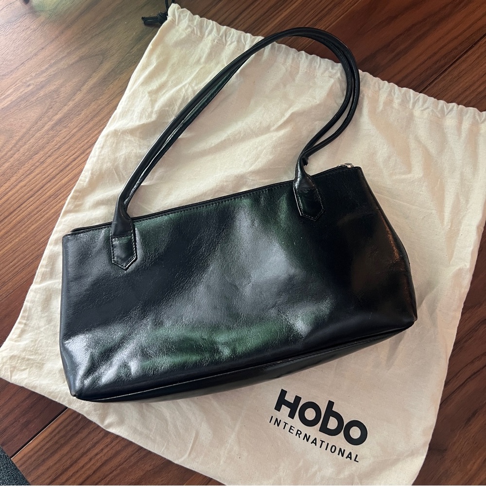 HOBO Black Leather Hobo Bag